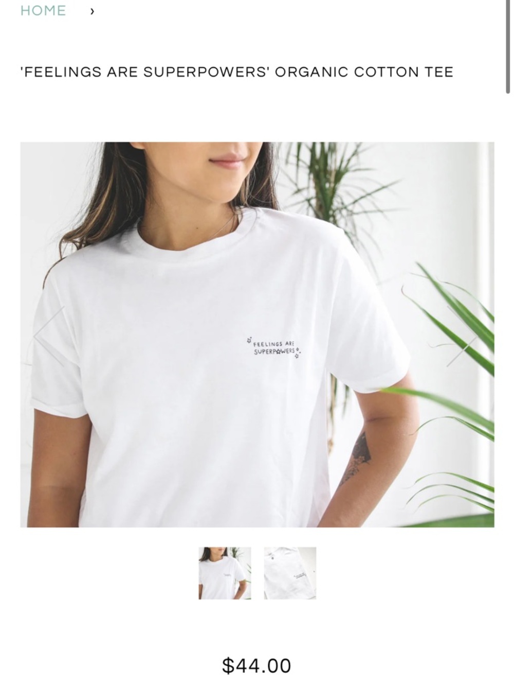 White t-shirt with 'Feelings Are Superpowers' graphic tshirt size xsmall